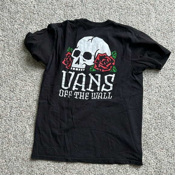 Vans Black Short Sleeve Tee with Skull Graphic - Picture 4 of 4